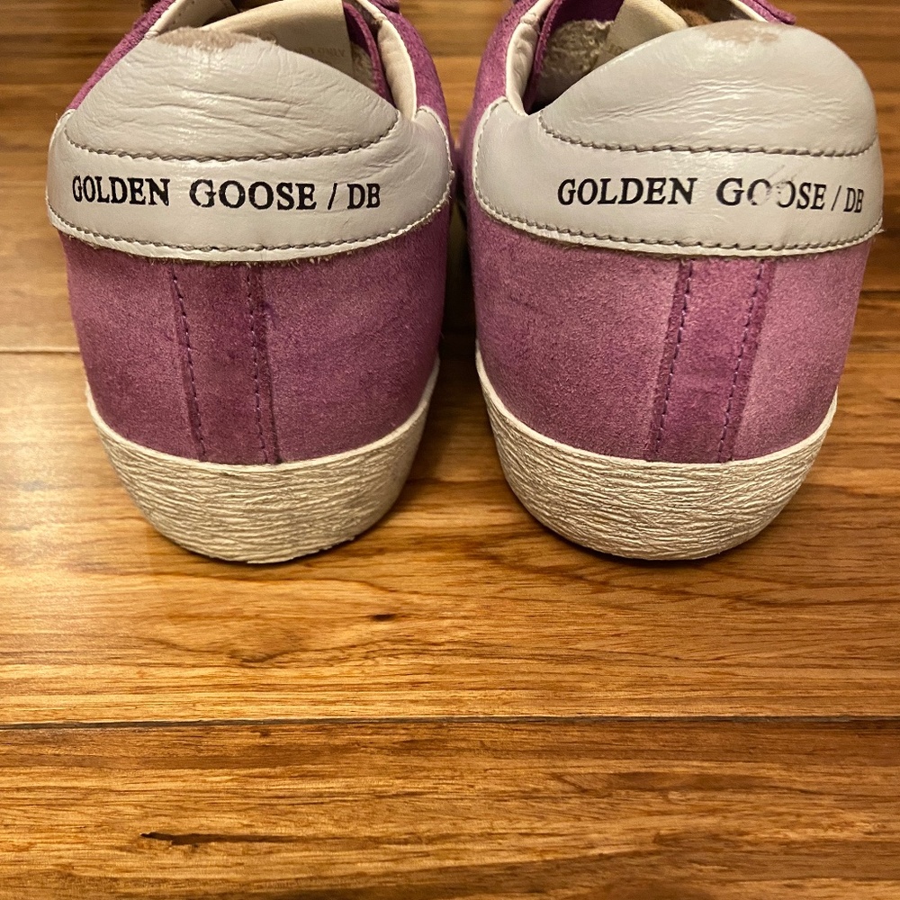 EUC GOLDEN GOOSE superstar authentic sneakers in purple suede with blue 36 - Picture 3 of 11